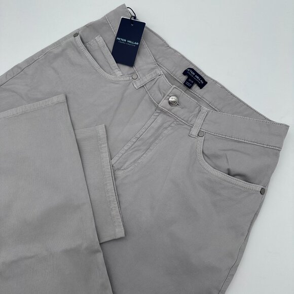Peter Millar Crown Crafted Wayfare Five-Pocket Pant, Size W30 x L30, Platinum - Picture 1 of 16